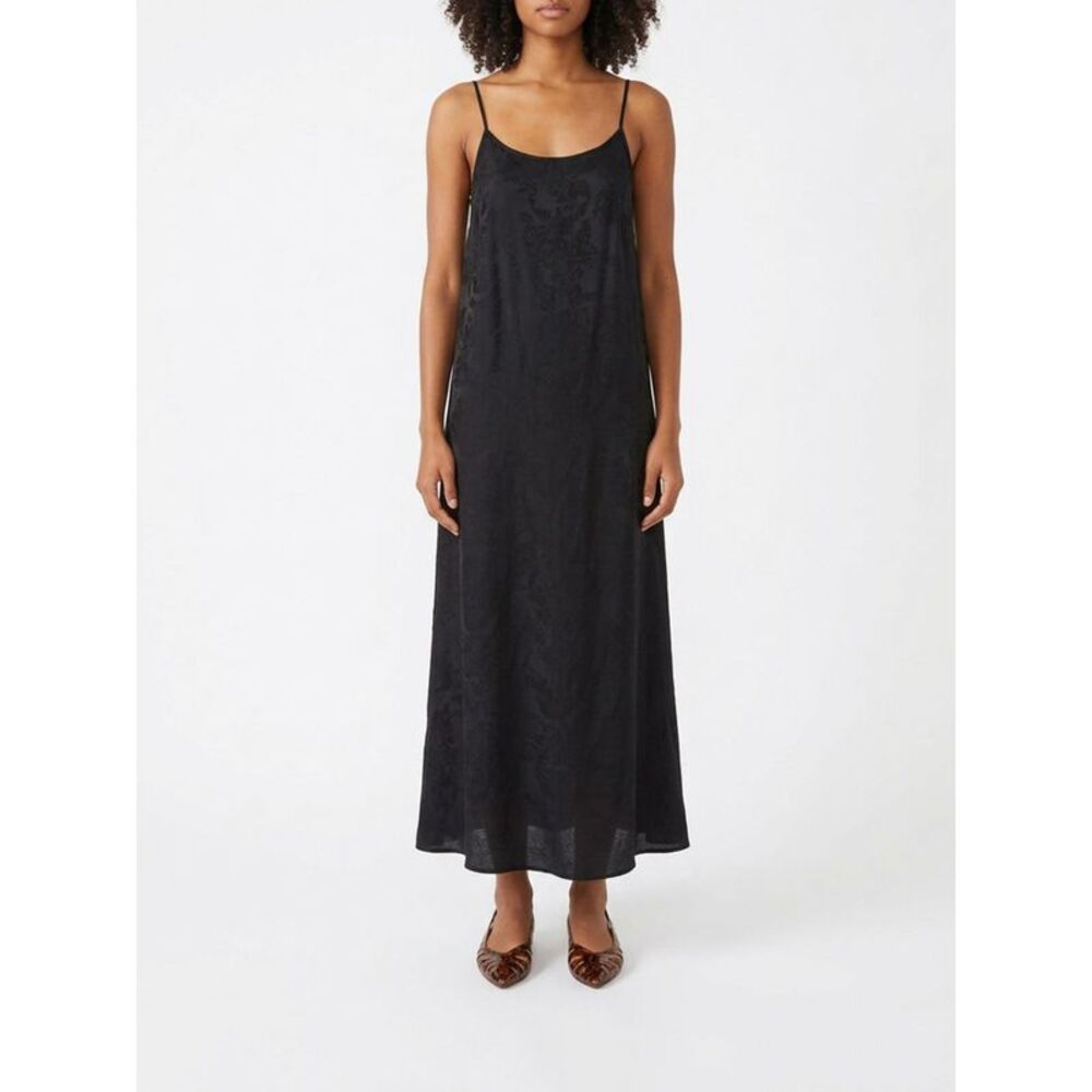 Uma Wang Women Uma Wang Viscose Blend Midi Slip Dress With Thin Straps